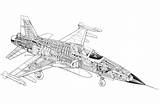 Northrop Tiger Cutaway Ii Drawing Fighter Aircraft Light Attack Tags sketch template