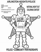 National Night Contest Coloring Arlington Heights Department Police sketch template