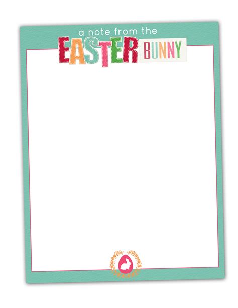 easter bunny letter template