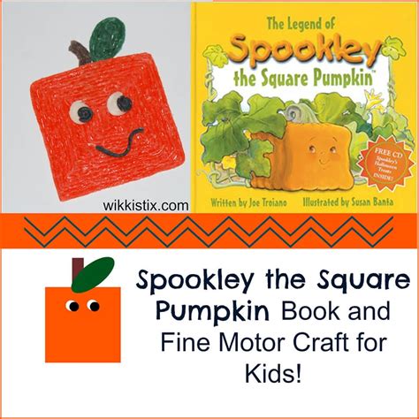 spookley  square pumpkin book  craft  kids wikki stix