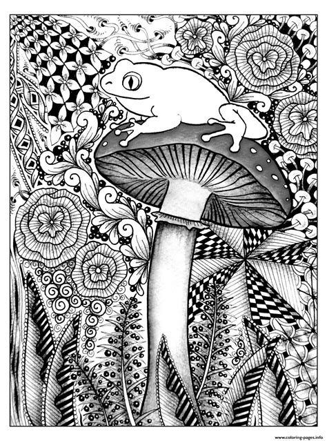 adult forest frog coloring page printable