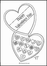 Chocolate Chocolates Imprimibles Coloring Box Valentines Para sketch template