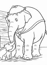 Dumbo Coloring Pages Cartoon sketch template