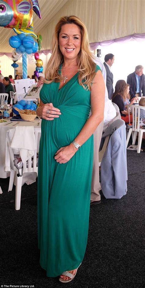 claire sweeney shows off her bump in green maxi dress daily mail online