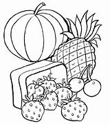 Coloring Food Pages Healthy Para Fruit Popular Kids sketch template