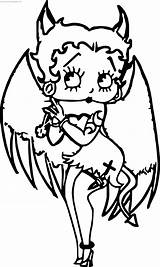 Pages Betty Boop Coloring Color Cartoon Colouring Devil Choose Board Print Angel sketch template
