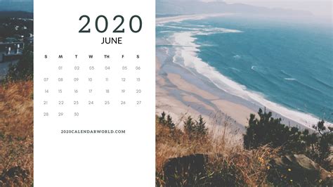 June 2020 Calendar Desktop Wallpapers And Hd Background