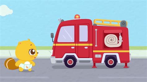 fire truck words learning kids cartoon fun video  kids