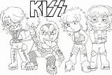 Kiss Band Coloring Pages Rock Drawing Metal Chibis Color Printable Logo Deviantart Getdrawings Template Sketch Getcolorings sketch template