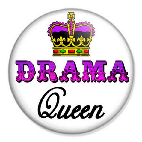 drama queen 25mm 1 pin button badge diva crown actress ebay