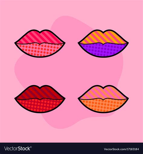 pop art lips royalty free vector image vectorstock