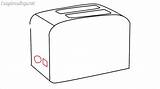 Toaster Draw sketch template