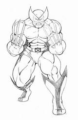 Wolverine Coloring Pages Kids Printable Superhero Marvel sketch template