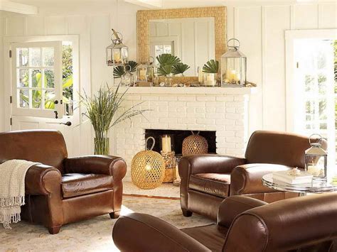 cute decor ideas  brown leather couch randolph indoor  outdoor