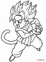 Goku Coloring Pages Ssj4 Printable Kids sketch template