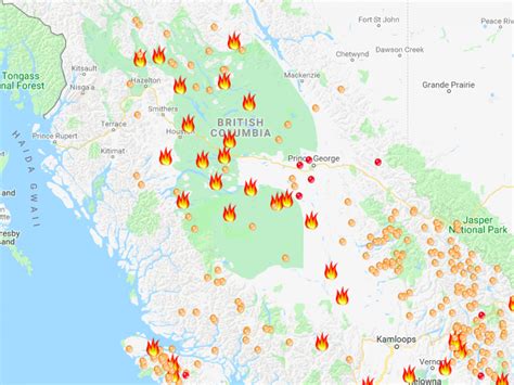 hrbitov zvyknout inteligence bc wildfire map rozlicny vcela pol