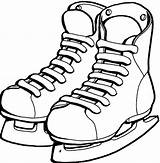 Coloring Shoes Skate Ice Pages Skating Hockey Clipart Skates Shoe Color Clip Cliparts Ballet Colouring Dance Dc Cartoon Sheets Kids sketch template