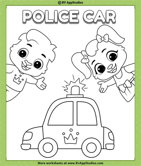 police car coloring pages print