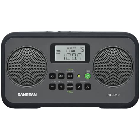 sangean pr dbk fm stereoam digital tuning portable radio  protective bumper grayblack