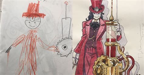 Illustrator Turns His Sons Drawings Into Awesome Anime