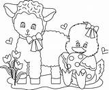 Lamb Easter Coloring Drawing Pages Getdrawings sketch template