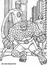 Coloring Fantastic Four Pages Mr Thing Invisible Girl Coloriage Fantastiques Les Color Printable Super Hellokids Print Heroes Supercoloring Info Book sketch template