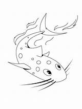 Coloring Pages Catfish Printable Minecraft sketch template