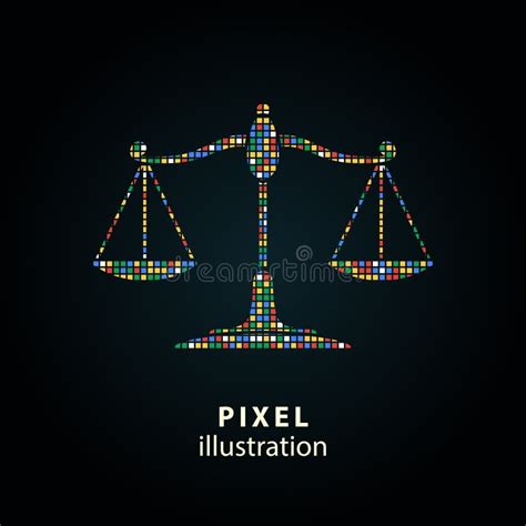 pixel art scale icon stock vector illustration  mobile