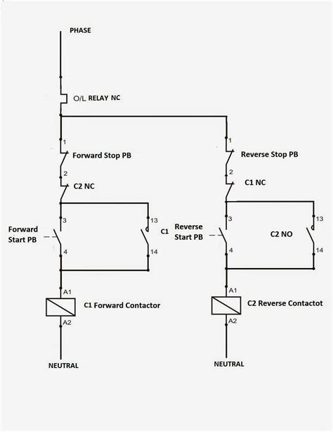 reverse  motor control circuit diagram