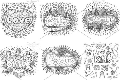 doodle words  coloring pages   coloring pages doodles