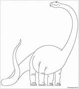Diplodocus Dino Pages Coloring Color Coloringpagesonly sketch template