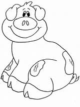 Pig Coloring Pages Color Animal Animals Sheets Print sketch template