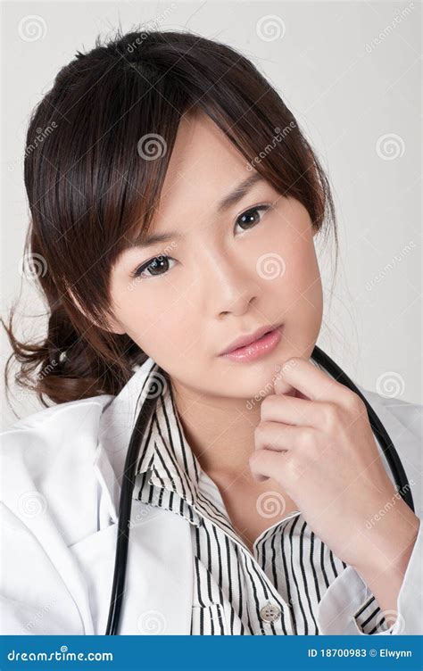 Attractive Asian Female Doctor Stock Image Image Of Looking Chinese