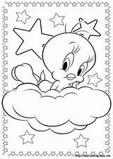 Tweety Coloring Colouring Sylvester sketch template