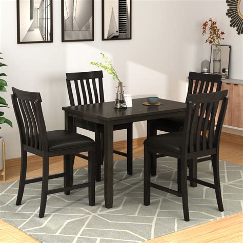 piece dining set dining room table  high  chairs   people