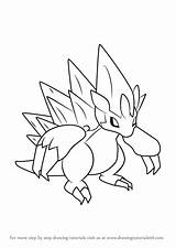 Pokemon Sandslash Alola Sun Moon Draw Drawing Step Coloring Pages Drawingtutorials101 Tutorials Pokémon Learn Colouring Pe Salvat sketch template