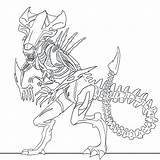 Xenomorph Coloring Alien Pages Wip Royal Lady Deviantart Template Sketch Stats Downloads sketch template