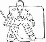 Coloring Pages Goalie Hockey Getdrawings sketch template