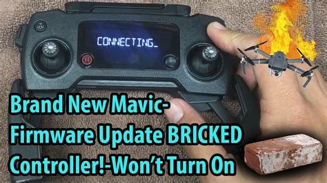 mavic pro remote wont turn  firmware failed youtube