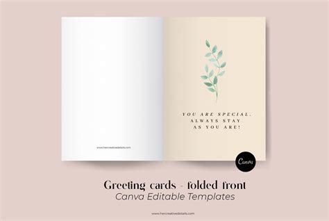 folded cards canva templates card templates creative market