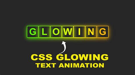 css glowing text animation effect  html  css techmidpoint