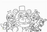 Coloring Pages Nights Five Freddy Characters Fnaf Getcolorings Divyajanani sketch template
