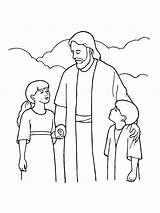 Christ Lds Children Clipart Jesus Drawing Life Eternal Primary Coloring Pages Nursery Standing Girl Young Boy Drawings Salvation Christian Talking sketch template