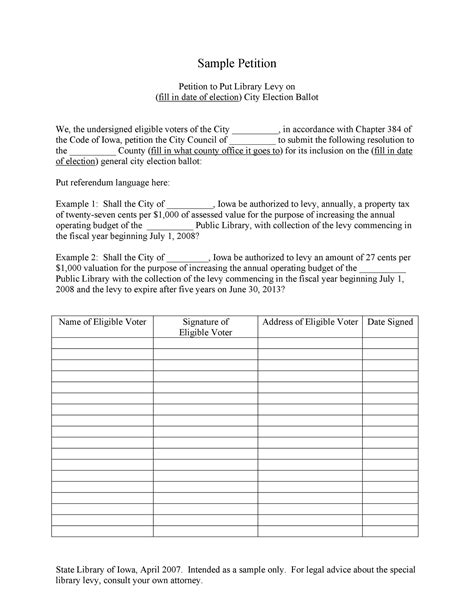 petition template  printable templates
