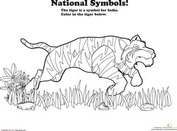 india national animal worksheet educationcom national animal