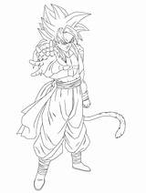Gogeta Ssj4 Coloring Pages Angry Looks Printable sketch template