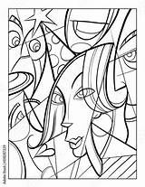 Cubist Coloring Faces Cubism Drawing Fun Search Fotolia Royalty Stock Contents Comp Similar Getdrawings sketch template