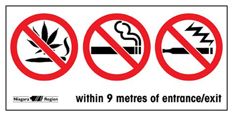 Order Signs For No Smoking And No Vaping Niagara Region Ontario