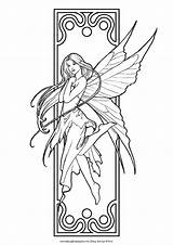 Fairies Bookmarks Adults sketch template