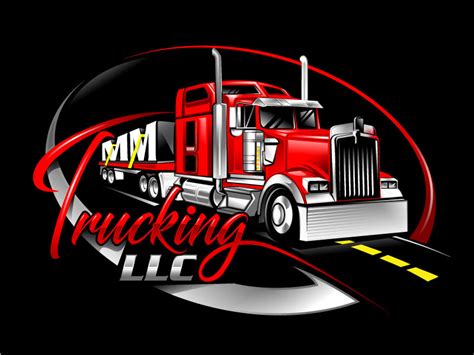 mm trucking llc logo design hourslogo